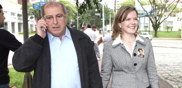 Paulo Bernardo e a esposa, senadora Gleisi Hoffman